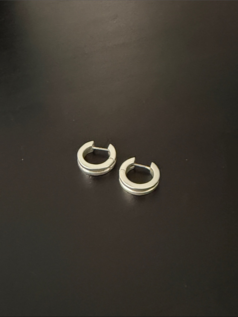 COS Silver Huggie Hoop Earrings